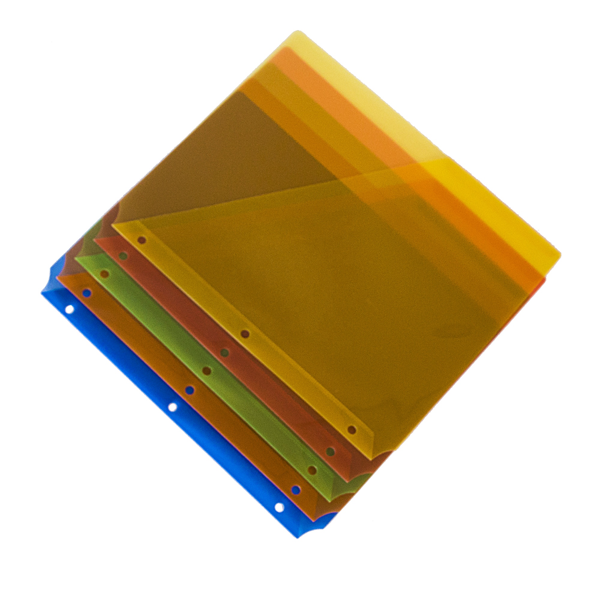 File Jacket 3 Hole Punch Letter Colors Plastic