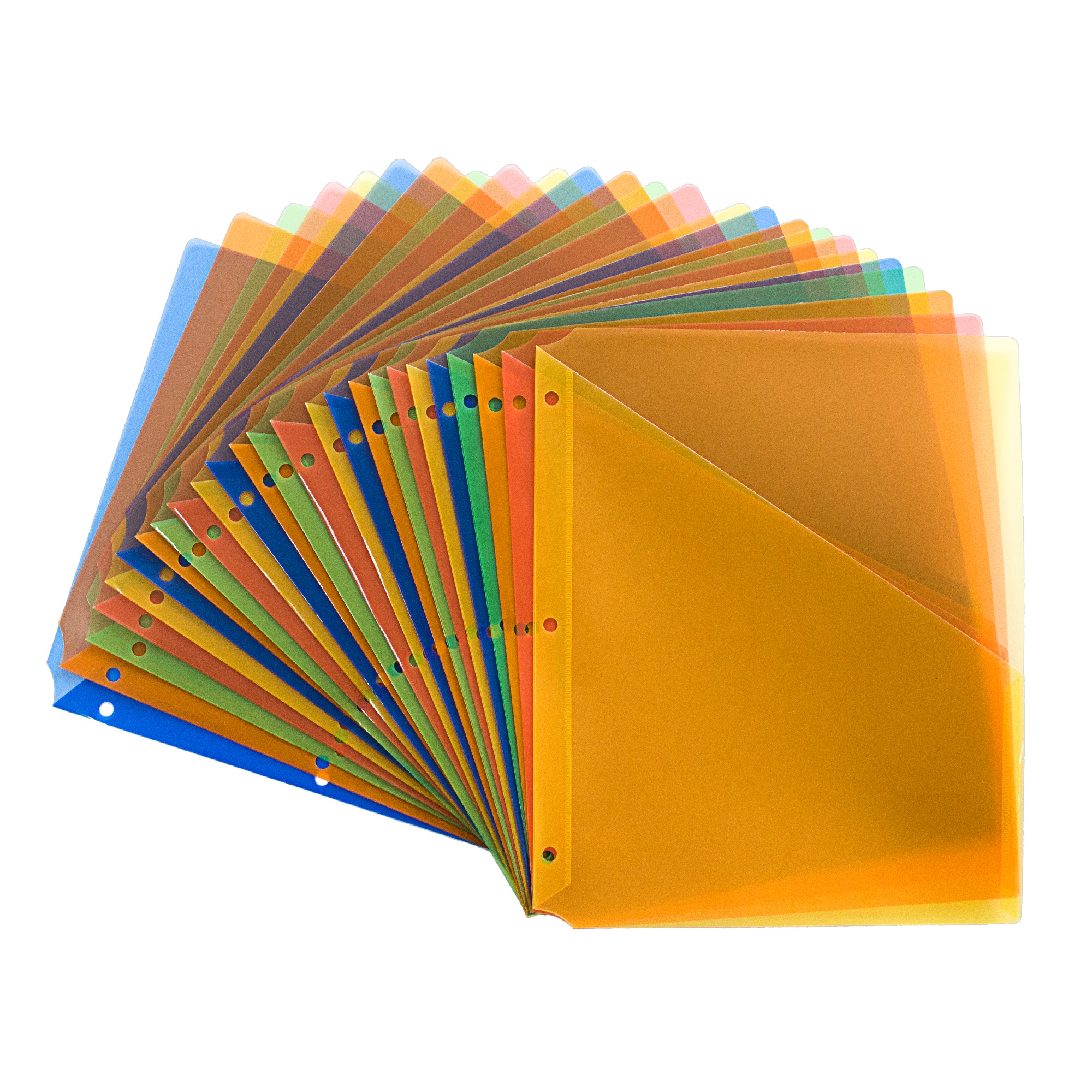 File Jacket 3 Hole Punch Letter Colors Plastic - Image 2