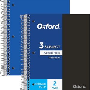 Oxford Spiral Notebooks, 3-Subject