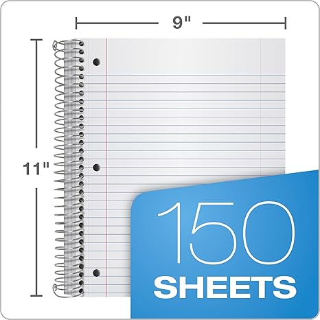 Oxford Spiral Notebooks, 3-Subject - Image 2